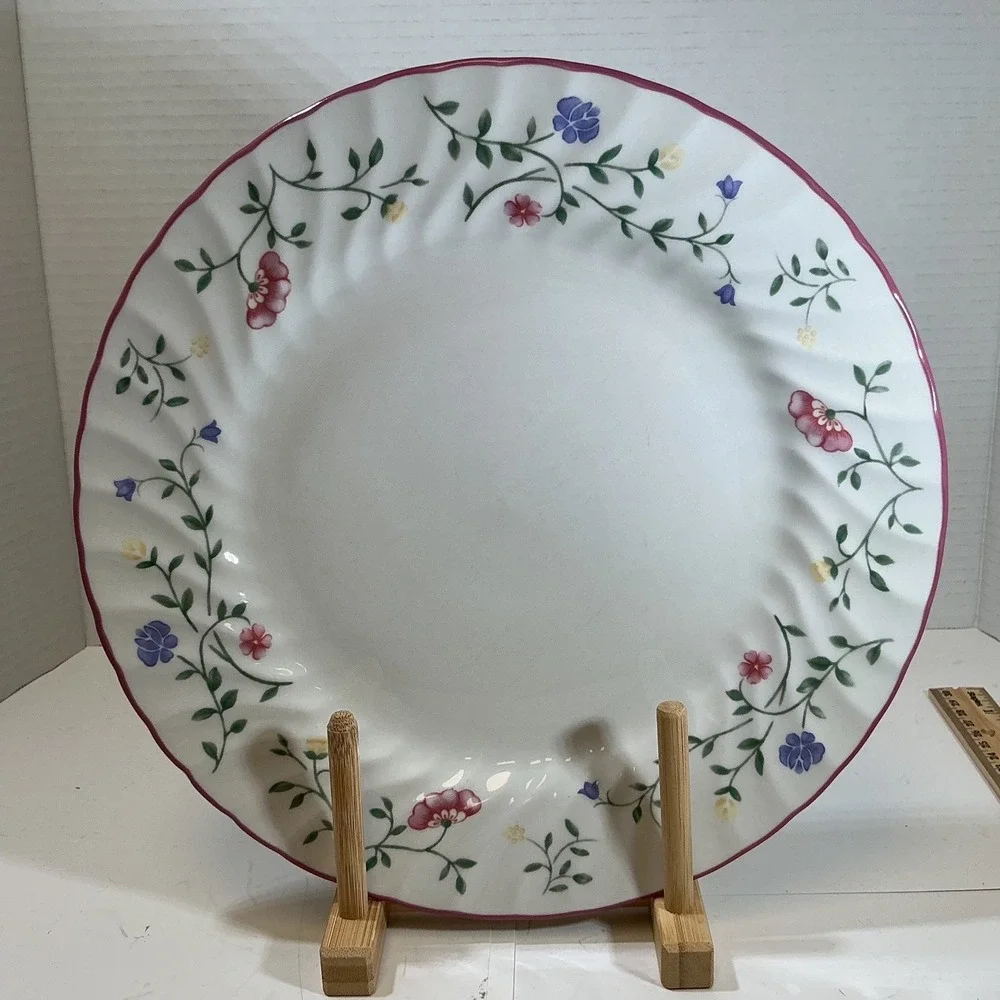 Johnson Brothers Summer Chintz Dinner Plates England Floral Swirl Rim 10.5 Inch
